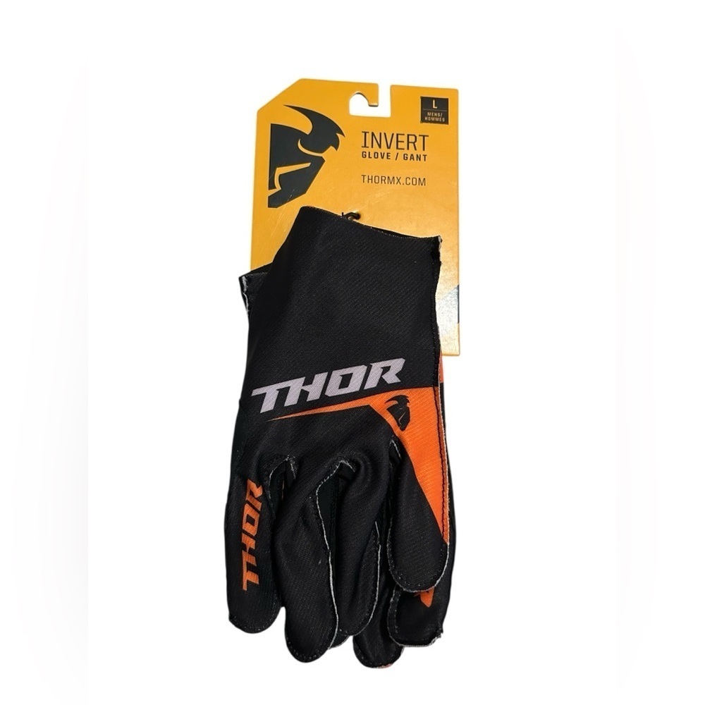 Thor Black and Orange Men's Gloves